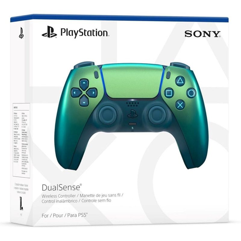 دسته بازی پلی استیشن 5 سونی مدل PS5 Dualsense wirlesese Orginal 4 ps5-controller-dual-sense-green-chrome1-ehasht.com